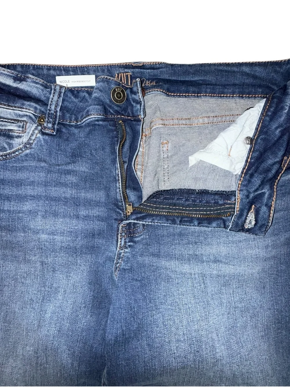 KUT FROM THE KLOTH Nicole High-Rise Bootcut- Women’s Jeans 12 Watsonia Blue